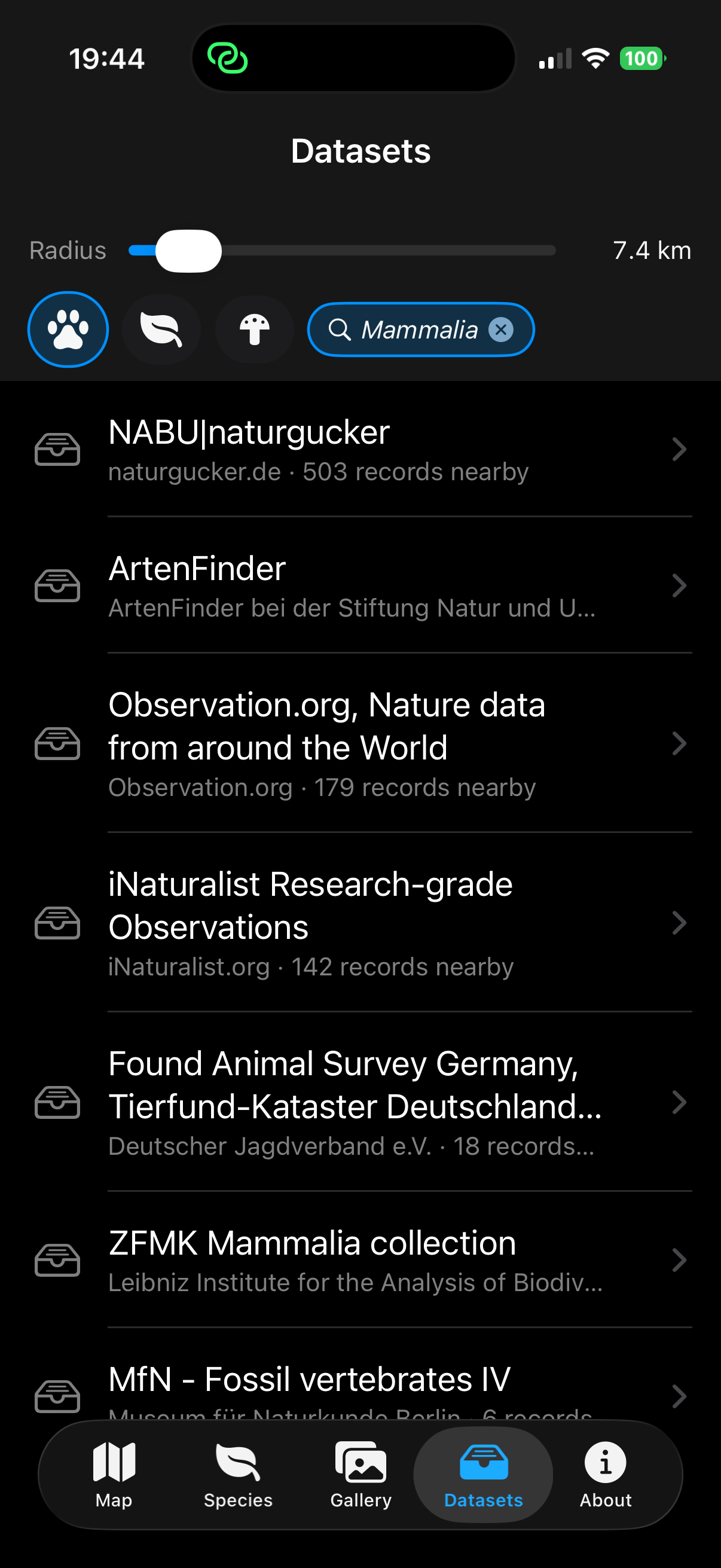 GBIF Nearby