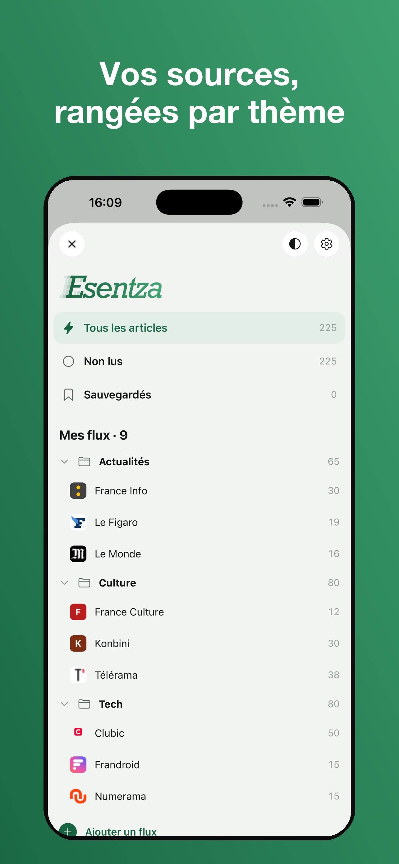 Esentza : lecteur de flux RSS screenshot 6