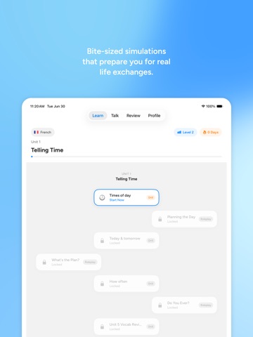 Orali AI – Language Lessons iPad screenshot