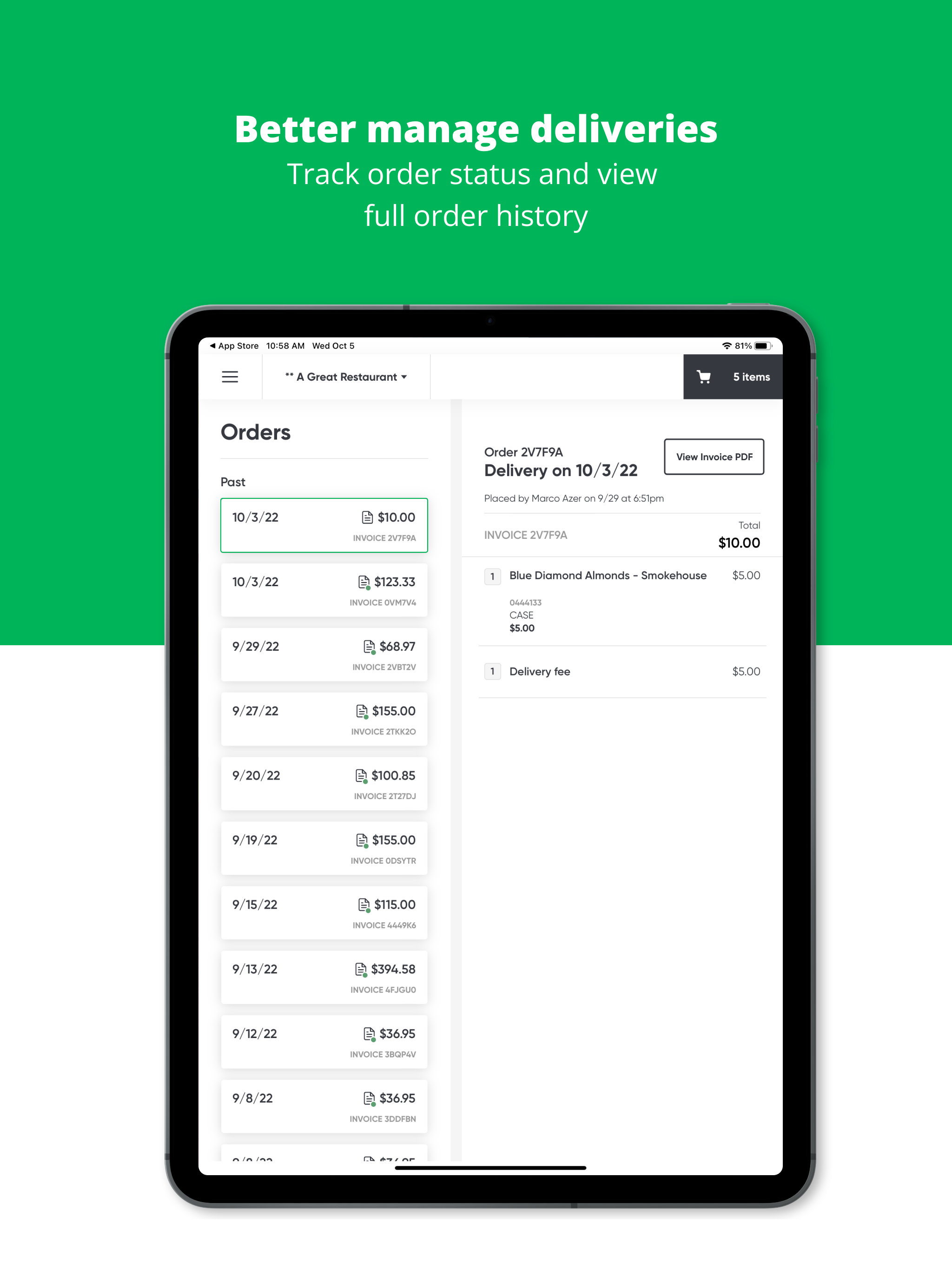 TDP OrderPro screenshot 7