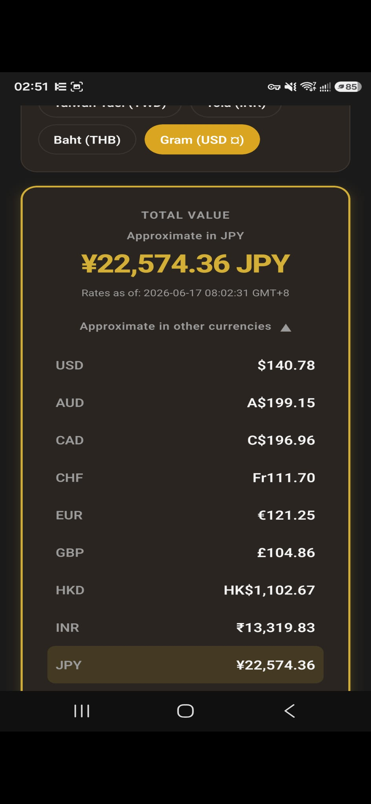 Gold Price Converter screenshot 3