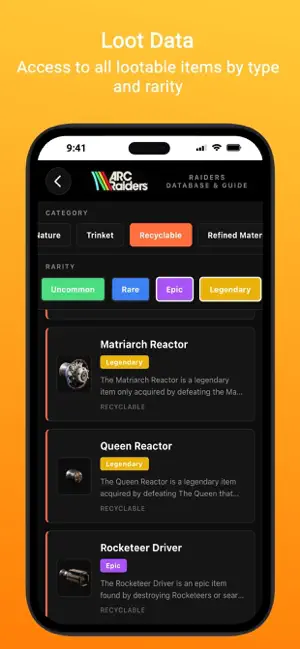 ARC Intel: A Raiders Database screenshot 2