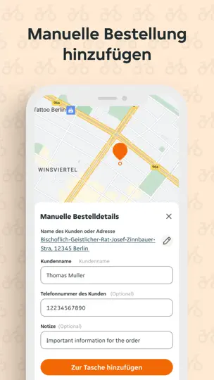 Screenshot von Takeaway.com Courier auf dem iPhone 5