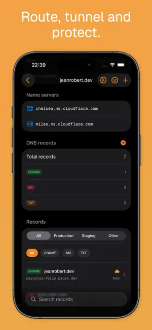Clouder for Cloudflare iPhone screenshot 4