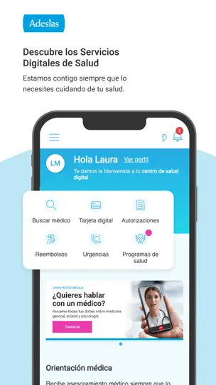 Captura de pantalla de Adeslas en iPhone 1