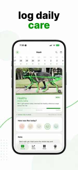 Heelr - Daily Dog Journal screenshot 1