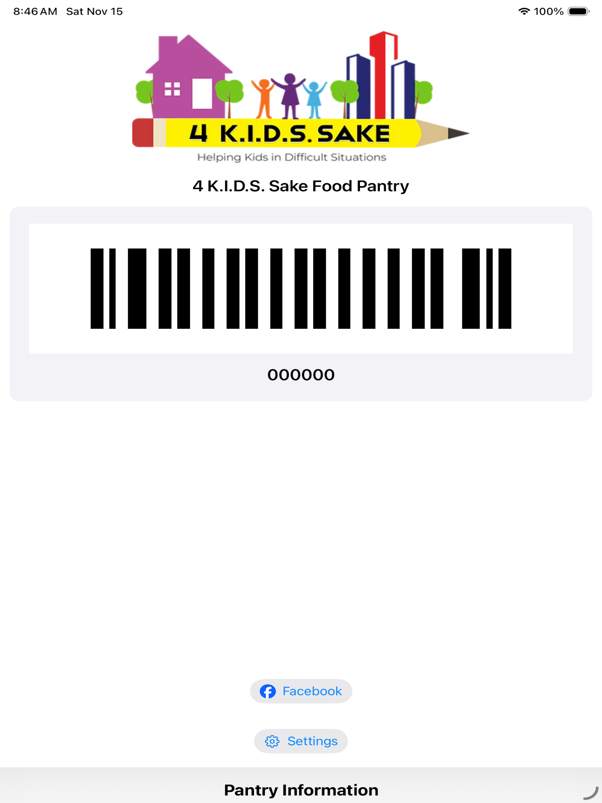 4 K.I.D.S. Sake Food Pantry