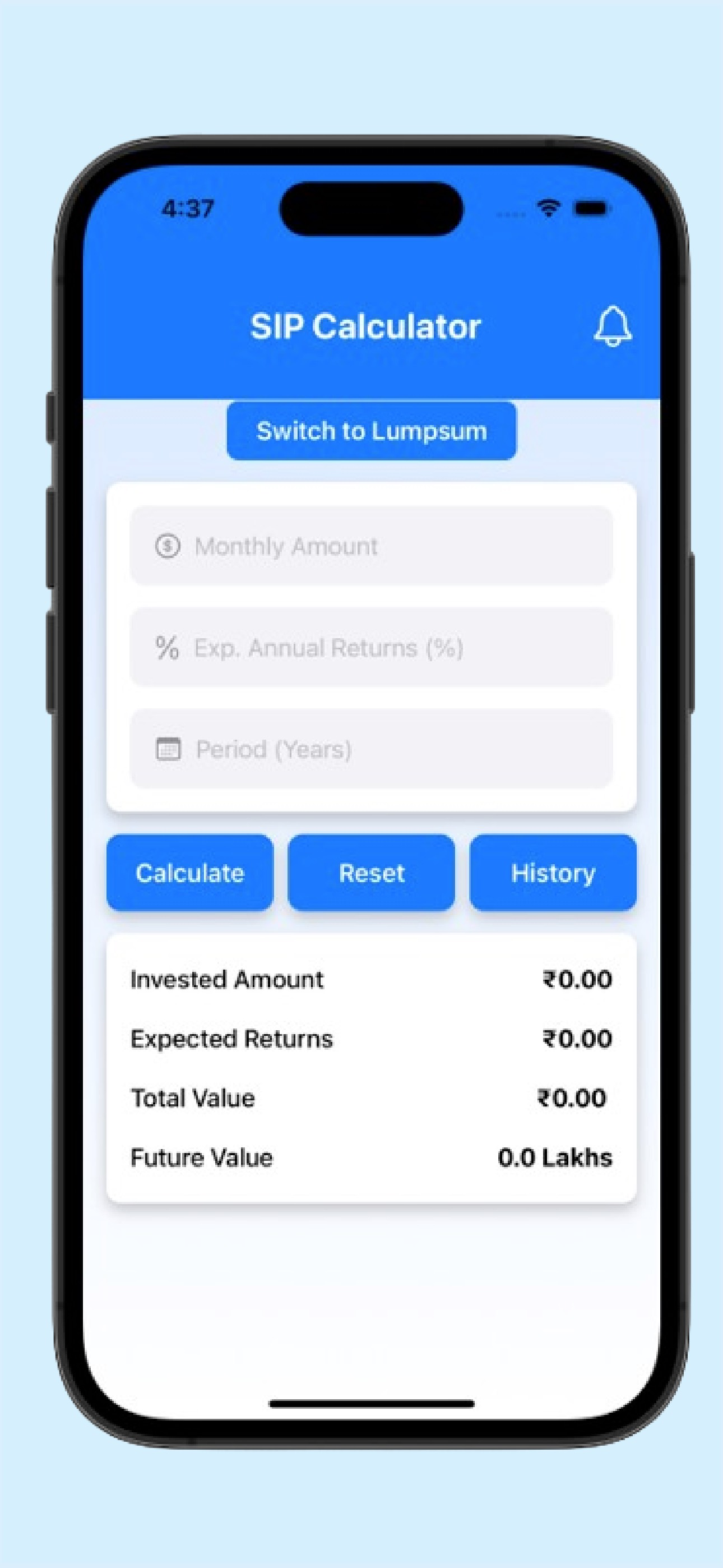 SIP Calculator with Reminder