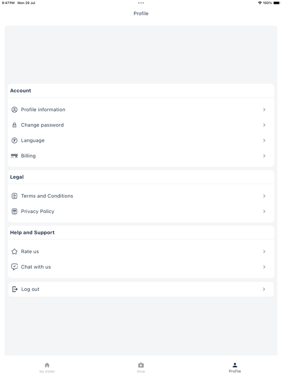 App screenshot