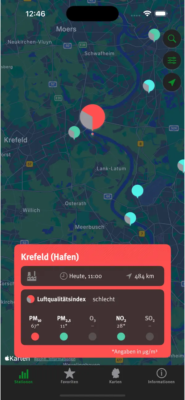 Screenshot #2 pour Luftqualität