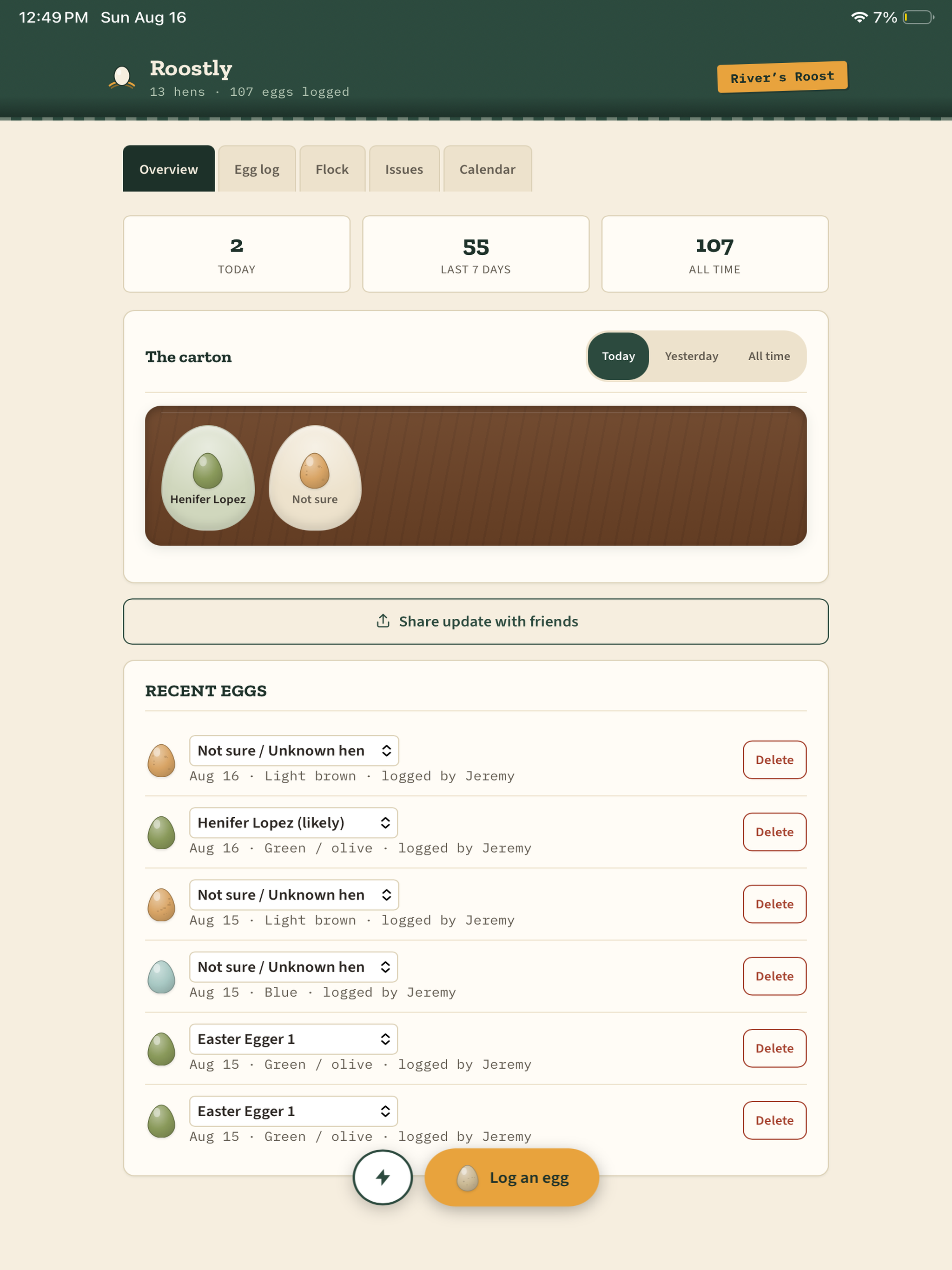 Roostly: Flock Tracker screenshot 12