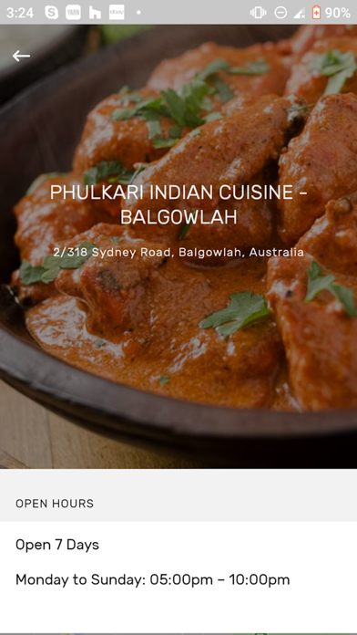 Phulkari Indian Cuisine Screenshot