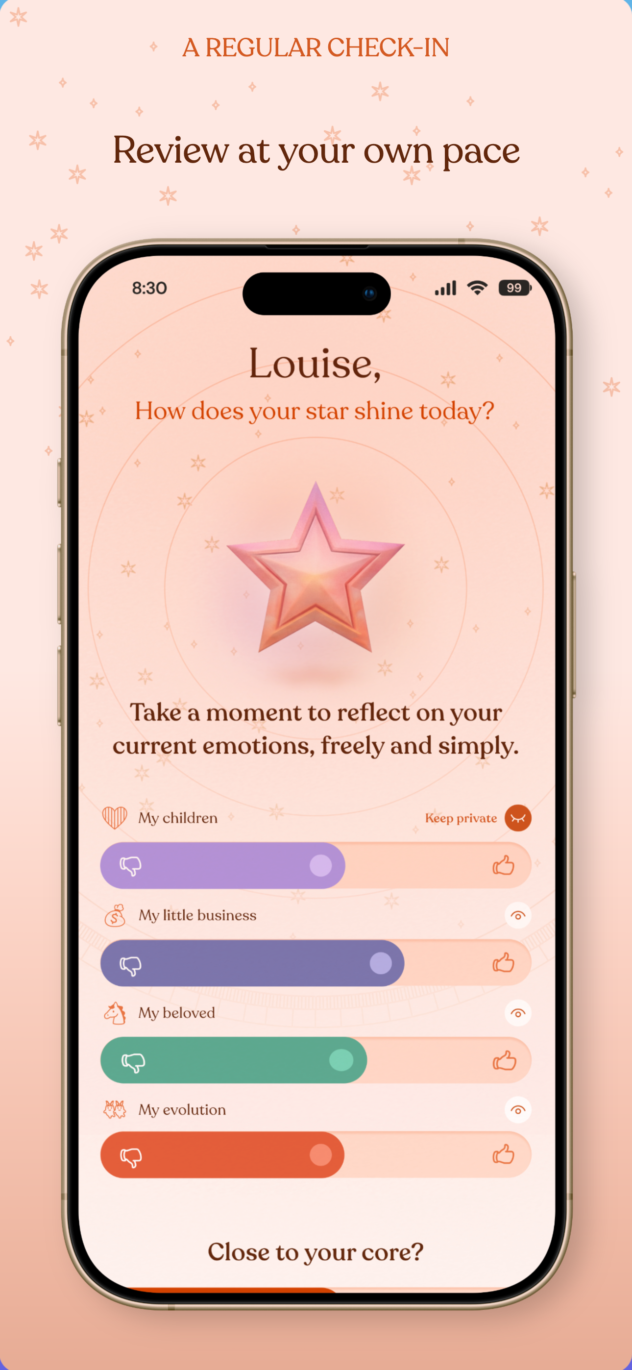 Stellia: Mood & Check in screenshot 3