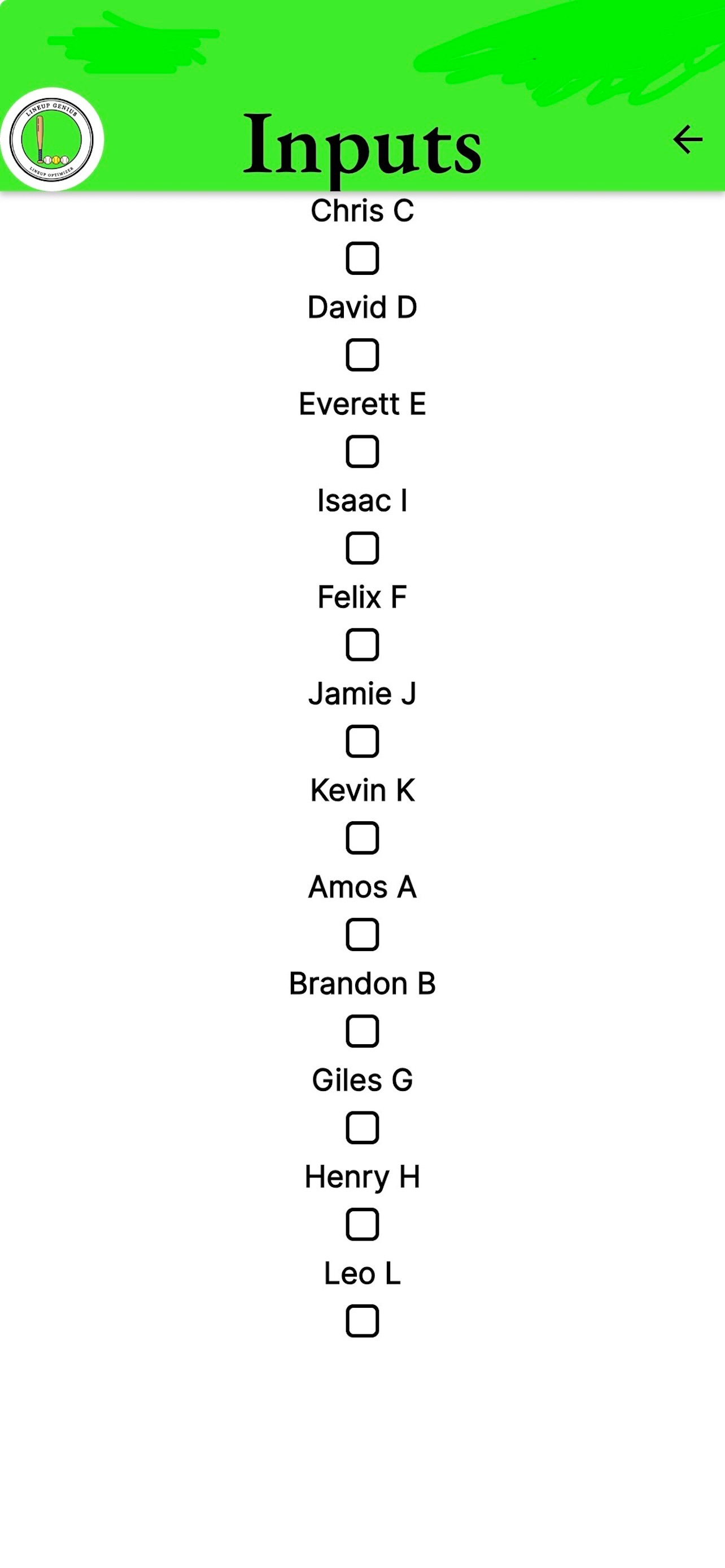 Screenshot 2 of Lineup Genius