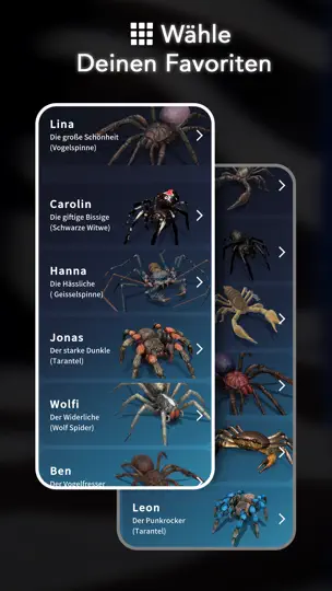 Screenshot von ARSpiders.com Spinne Im Face auf dem iPhone 5