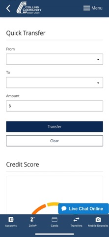 Collins Community CU Mobile iPhone screenshot