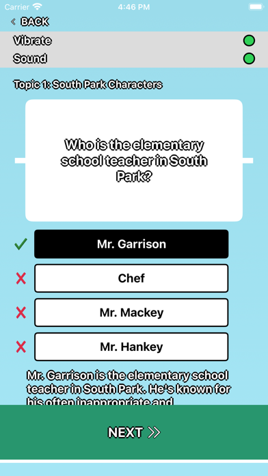 South Park Trivia Screenshot