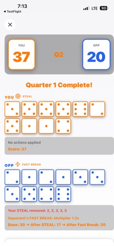 Dice Basketball screenshot