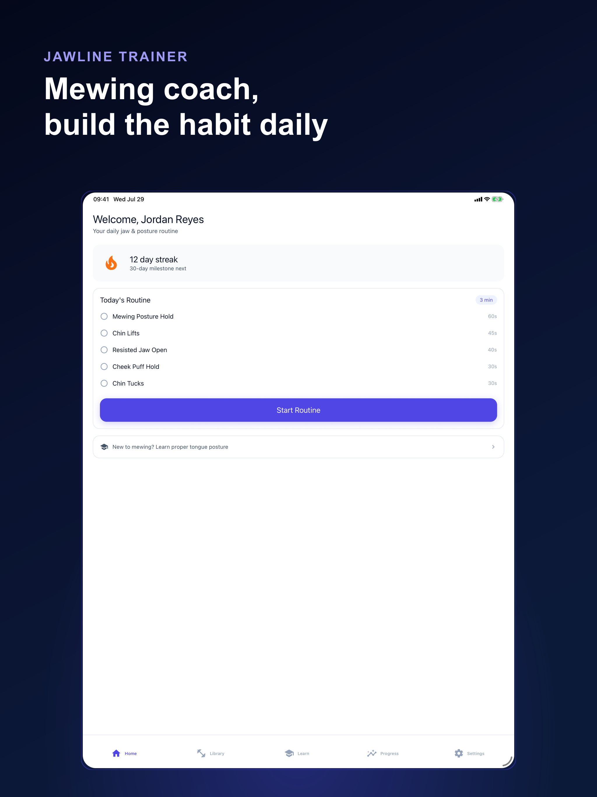 Jawline Trainer: Mewing screenshot 5