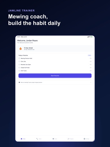 Jawline Trainer: Mewing iPad screenshot