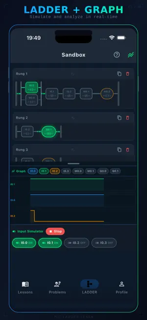 PLC Ladder Logic Simulator screenshot 3