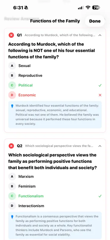 GCSE Sociology Quiz screenshot 8 of 9