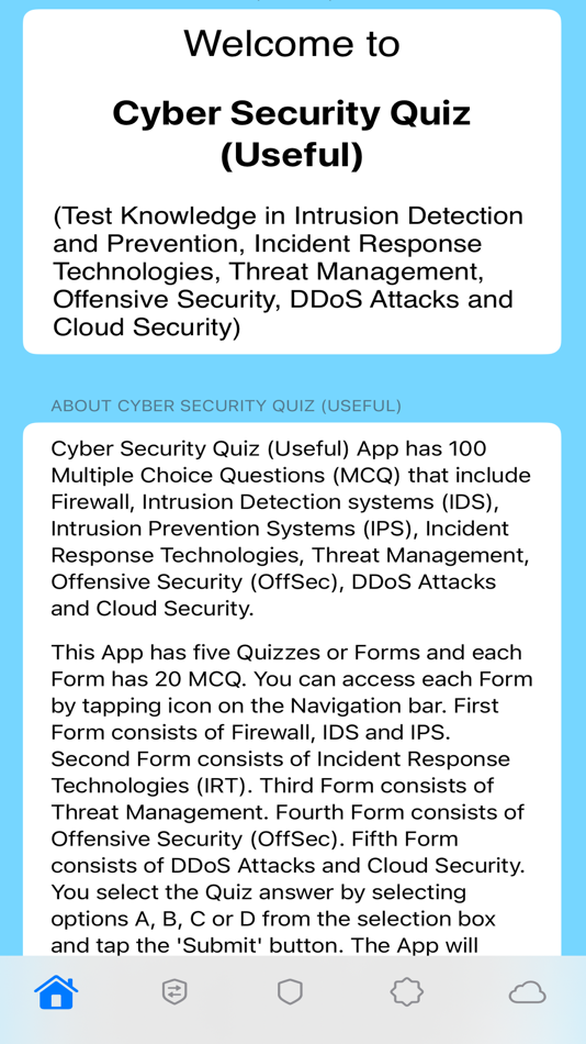 #1. Cyber Security Quiz (Useful) (iOS) بواسطة: Innovate AppsTech LLC