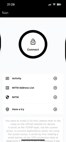Скриншот Nan - Packet Capture на iPhone 1