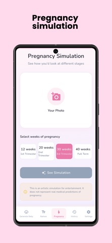 Baby AI face generator screenshot