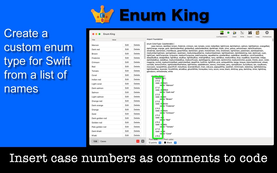 #6. Enum King (macOS) Ved: Tomoyuki Okawa