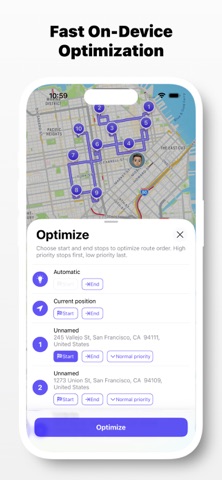 Route creator screenshot