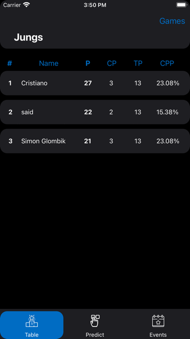 MMA Prediction Game Screenshot