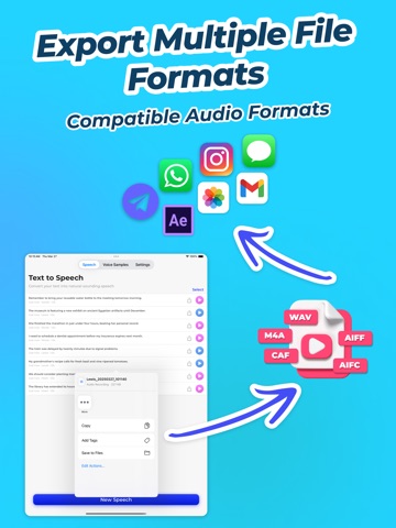 AI Text To Speech: Voice Forge iPad screenshot