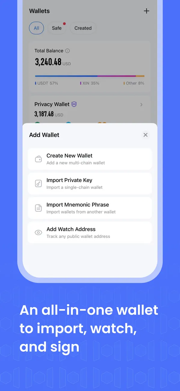 Screenshot #1 pour Mixin - Private Crypto Wallet