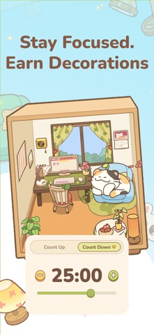 Meowchi: Cute Cat Focus Timer iPhone screenshot 3