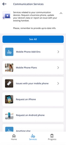 IFS assyst SelfSvc Beta iPhone screenshot