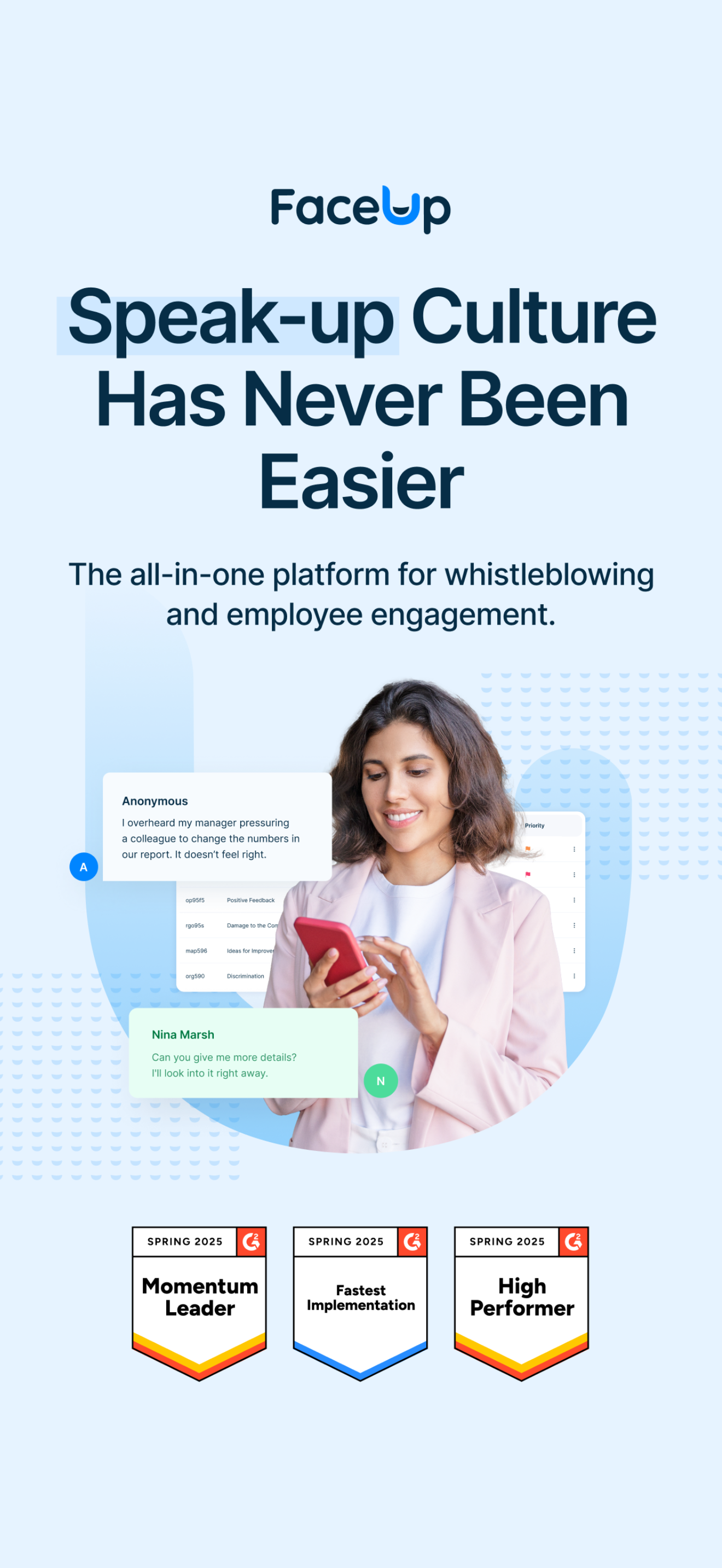 FaceUp: Safe reporting