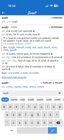Svelt: Friulian Dictionary Screenshot 1 of 4