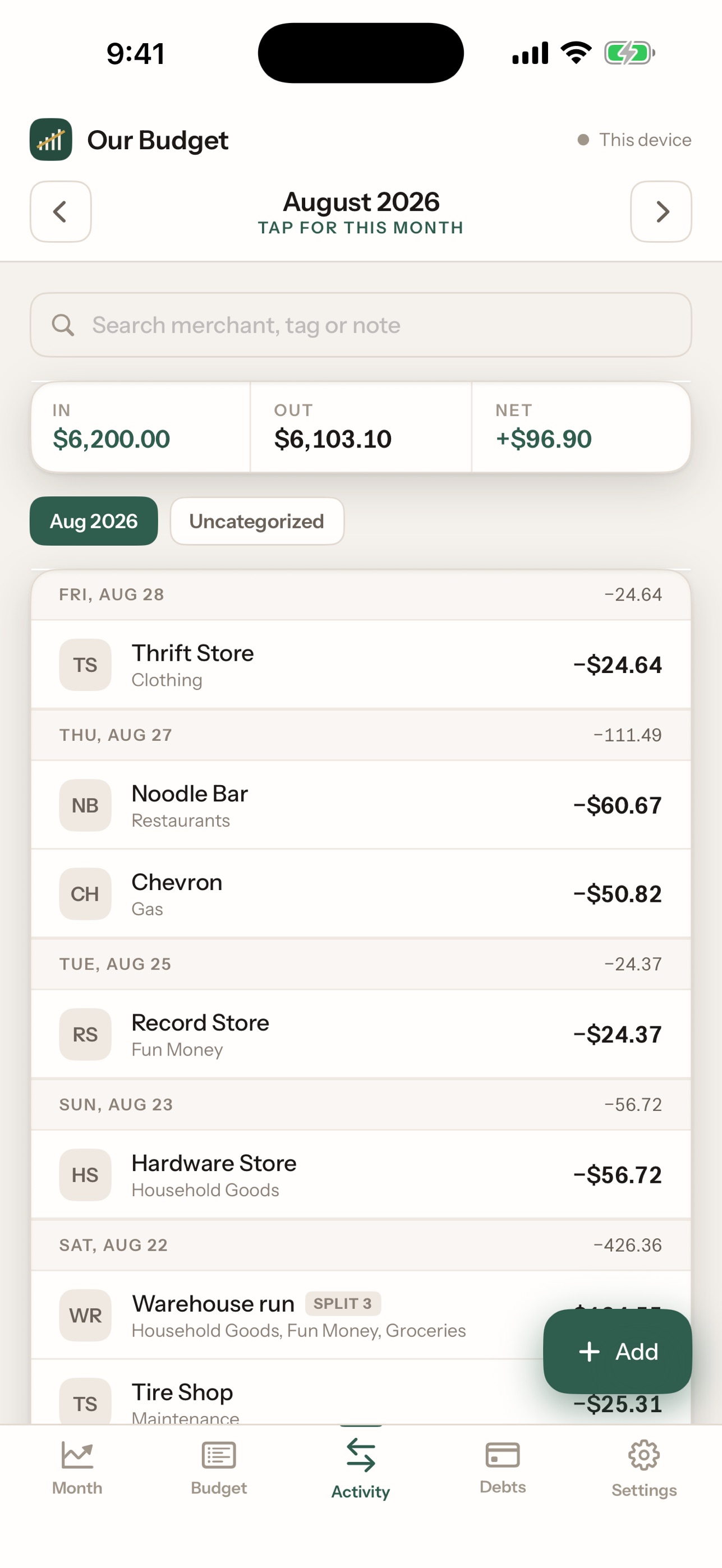 Screenshot 4 of Tally: Personal Budget
