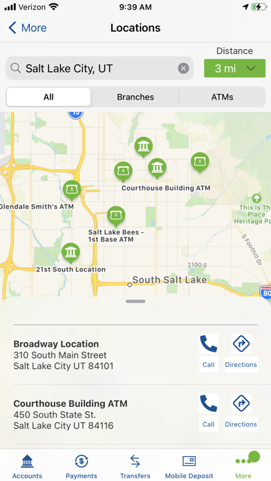 Zions Bank Mobile Banking Screenshot