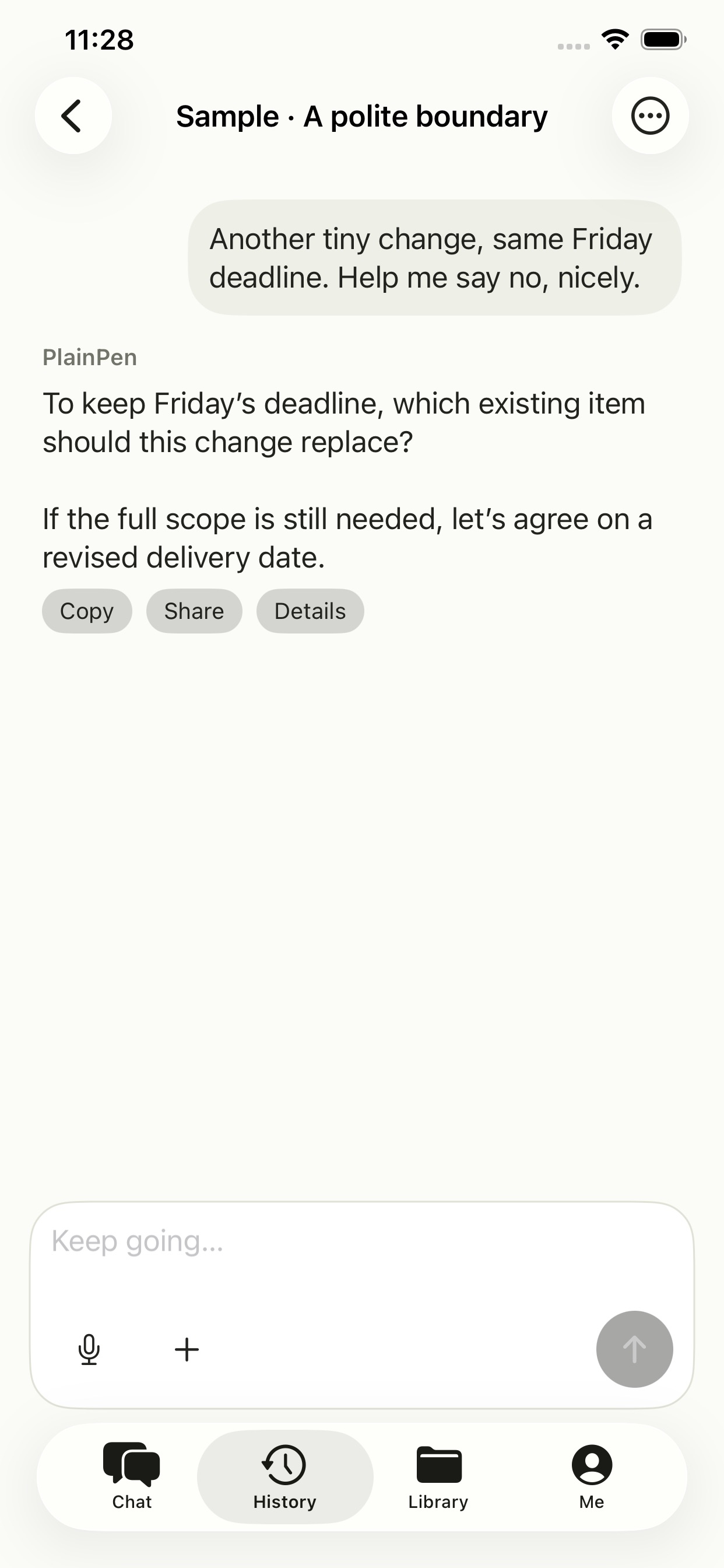 Screenshot 1 of PlainPen: AI Writer & Editor