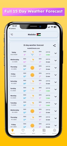 Weather Arab climate iPhone screenshot 2