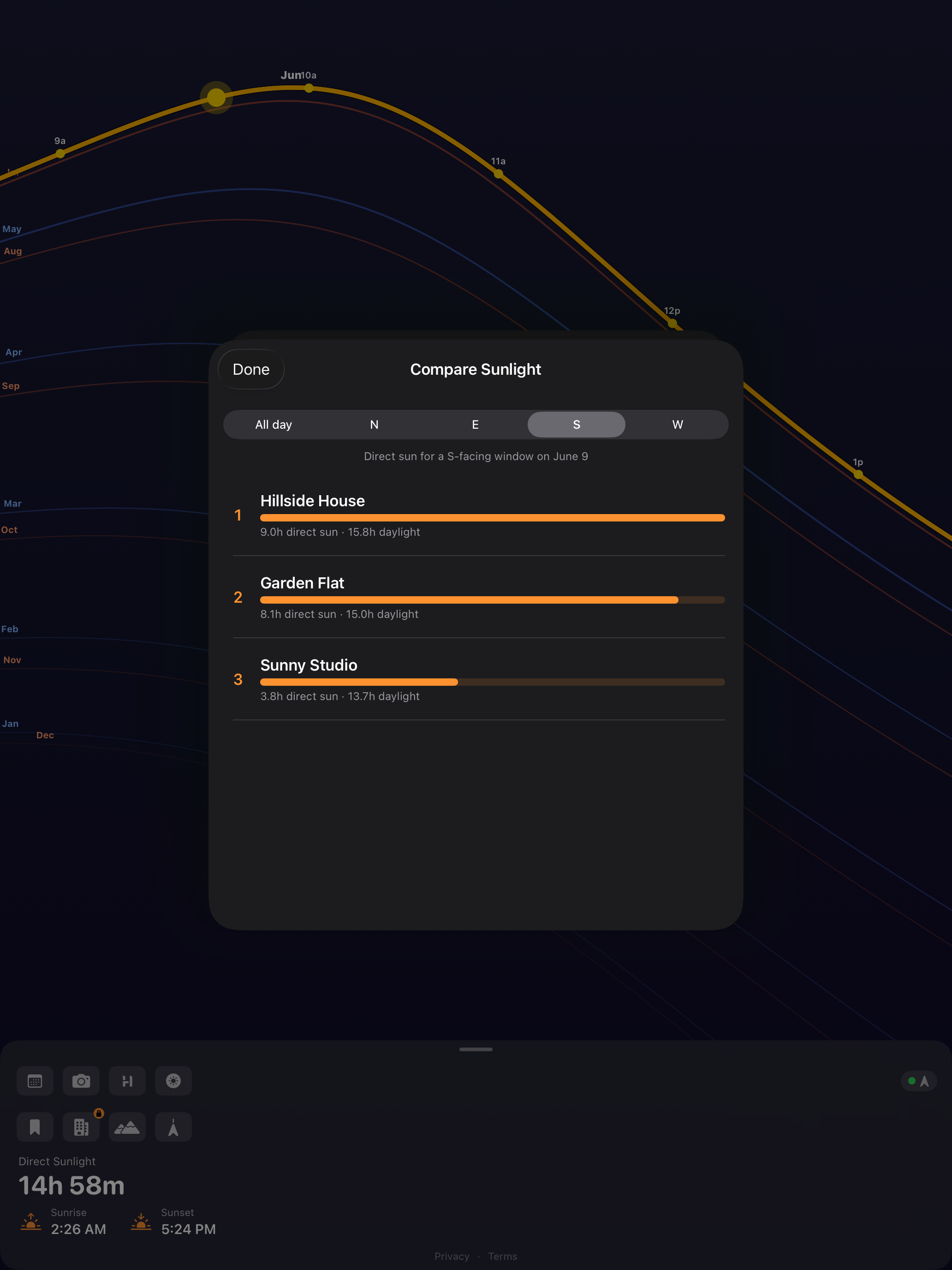 Sun Pathway: Sunlight Tracker screenshot 11