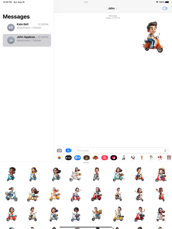 Screenshot #4 pour Happy Scooter Stickers