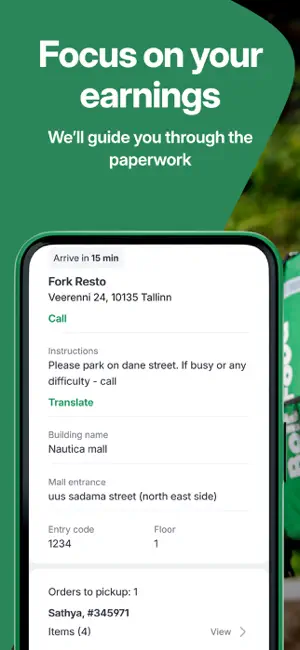 Bolt Food Courier iPhone screenshot 5