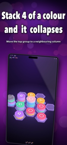 Prism Cascade - Hex Sort screenshot 1