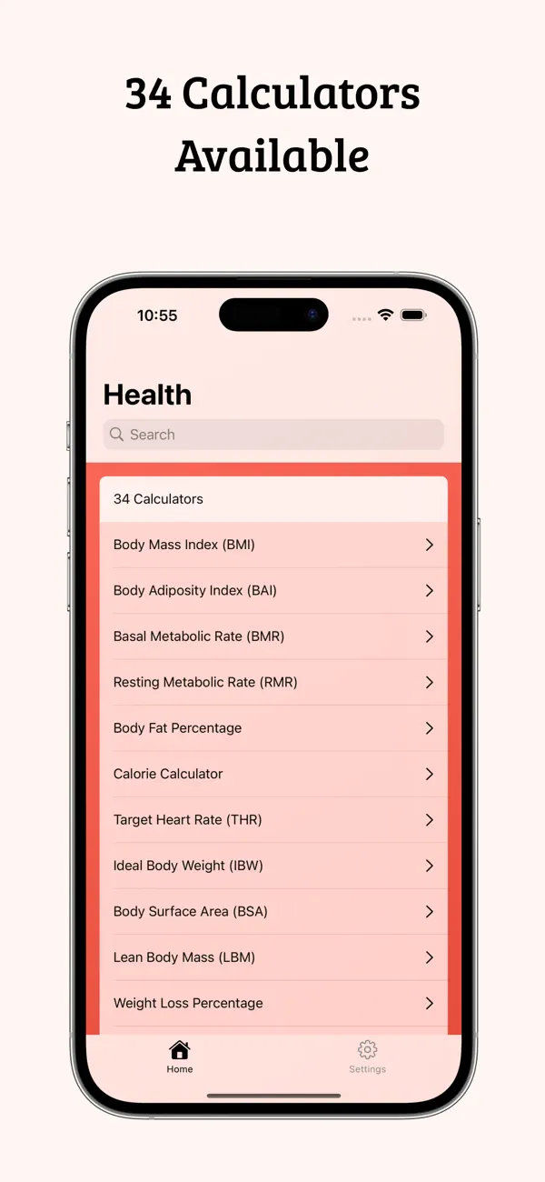 Screenshot #1 pour Health Calculator