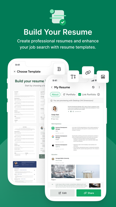 Cake: Job, Resume & Networking iPhone screenshot 2 - Business app