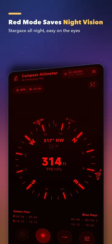 Compass Altimeter: Sun & Moon screenshot 6 of 7