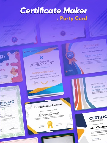 Certificate Maker :e-Sign Card iPad screenshot